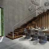 6. Desain Interior Area Ruang Makan dan Tangga